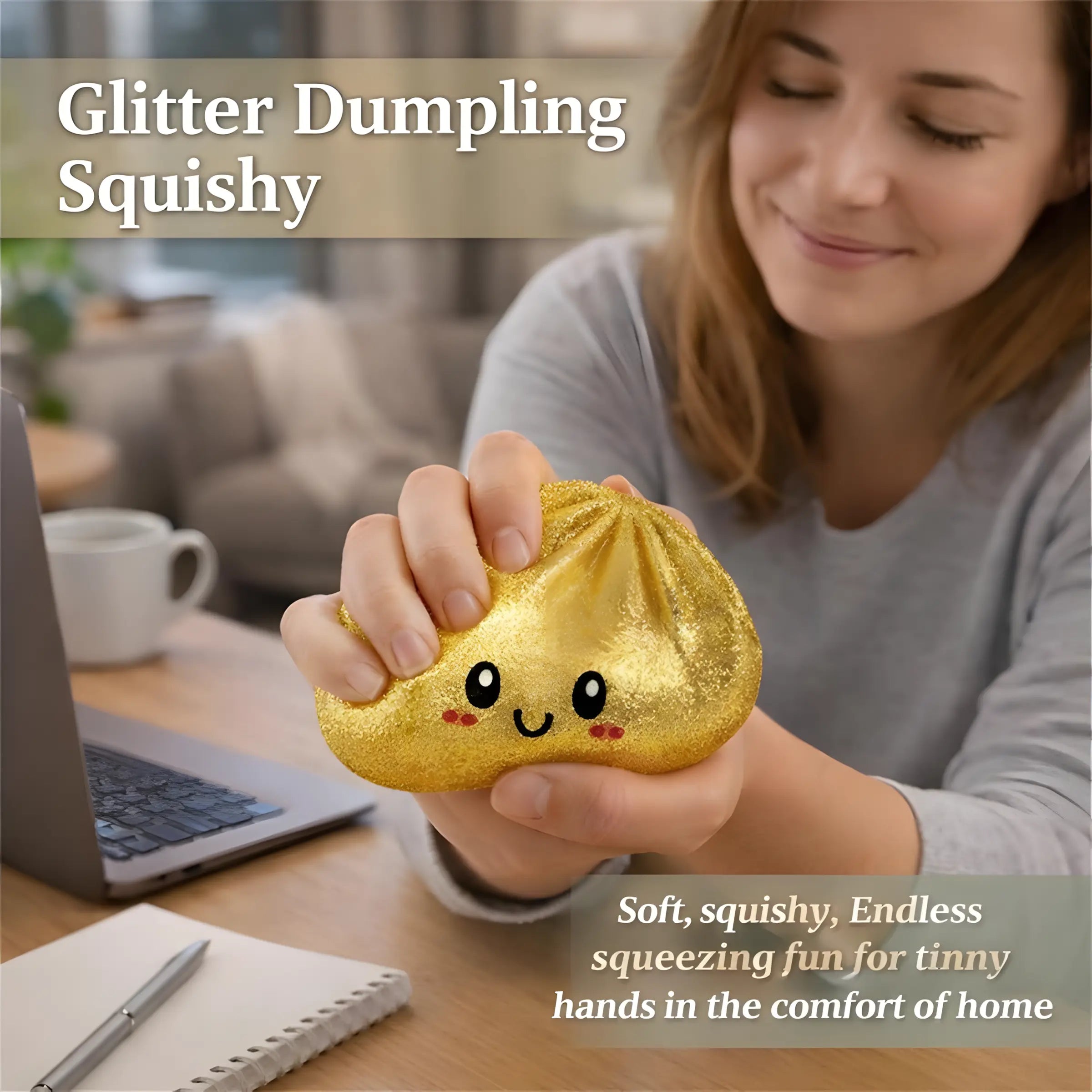 Glowing Crystal Dumpling Squishy