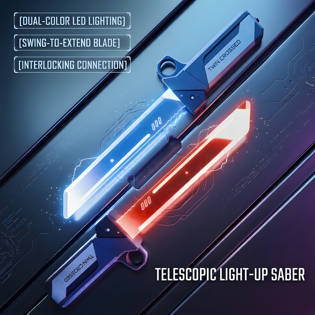 Dual-Wielding Telescopic Light-Up Saber